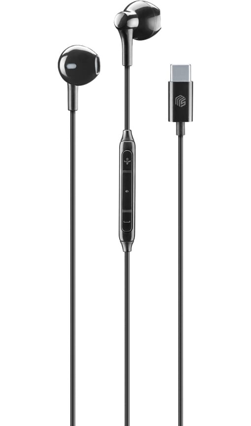 CELLULARLINE Music Sound Type-C Capsule Kablolu Kulak İçi Kulaklık Siyah