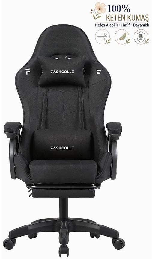 FASHCOLLE Dynamic Air Kumaş Masajlı Oyuncu Koltuğu Siyah