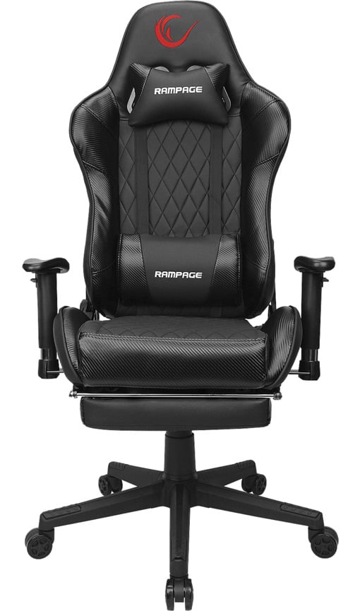 RAMPAGE KL-R71 Empire Ayak Dayama Yerli Oyuncu Koltuğu Siyah Silver