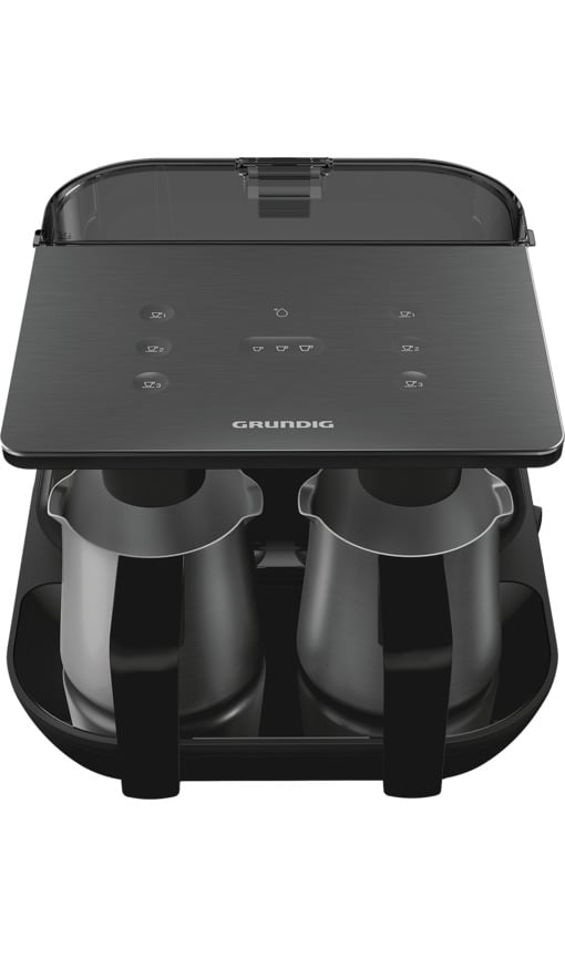 GRUNDIG TCM 7061 D 1100W İkili Çelik Türk Kahve Makinesi Siyah