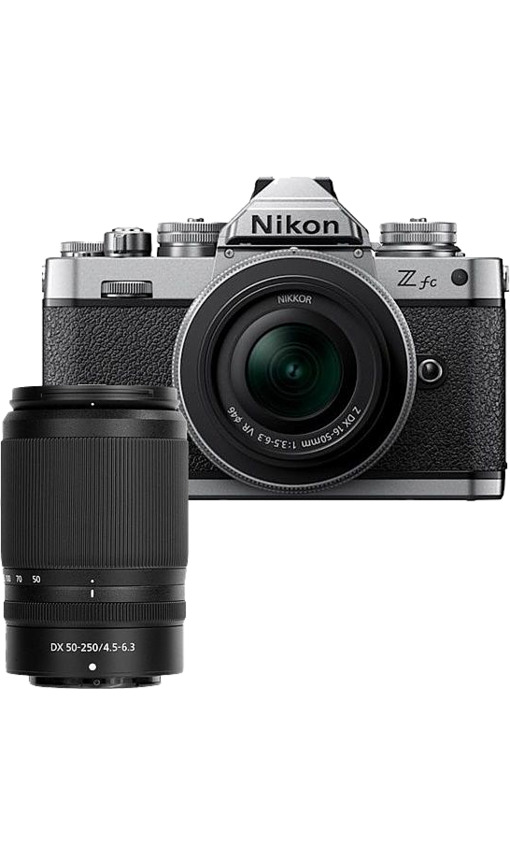 NIKON OUTLET Z fc Kit w/DX 16-50mm (SL) + DX 50-250mm Aynasız Fotoğraf Makinesi Siyah