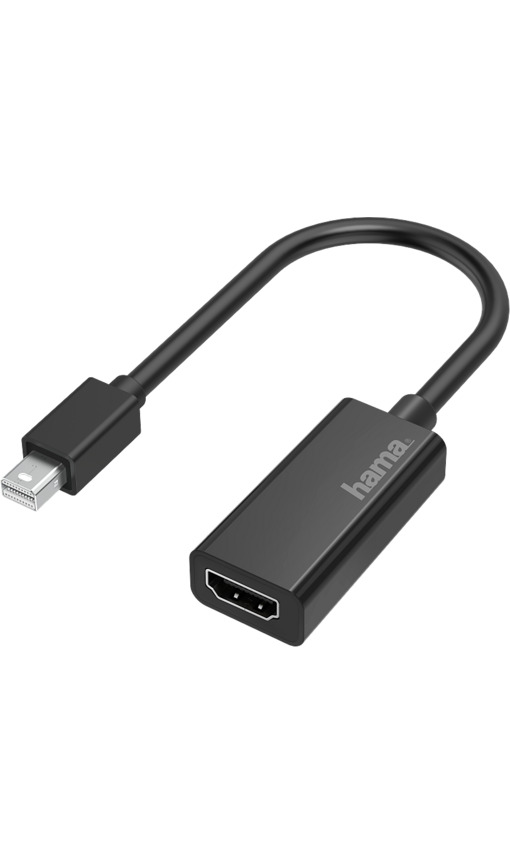 HAMA HM.200332 Adaptör Mini DisplayPort Fiş - HDMI Soket Siyah